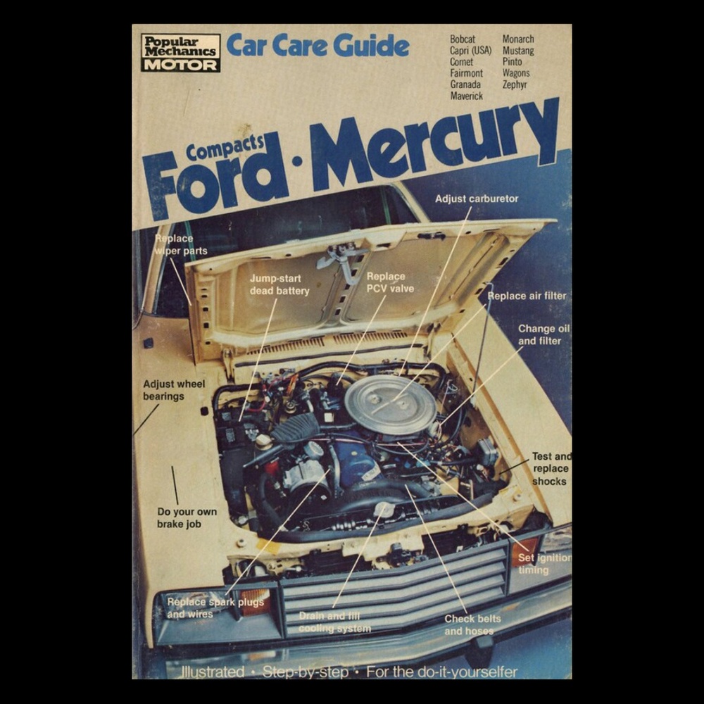 Popular Mechanics Car Care Guide, Compacts, Ford, Mercury, Great Condition